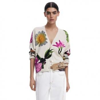 Desigual Women's Floral Print Cardigan Vania