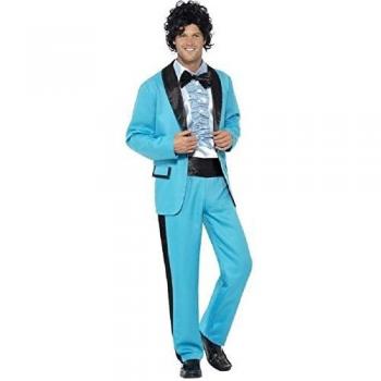 80s Blue Dance King Costume for Men