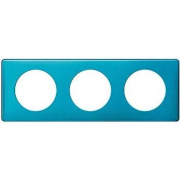 Legrand LEG98896 Céliane2 Plaque avec 3 postes Bleu Snake