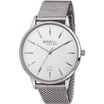 Orologio BREIL UOMO AVERY quadrante MONO-COLORE BIANCO movimento SOLO TEMPO - 3H QUARZO e MESH ACCIAIO ARGENTO EW0493