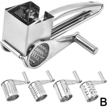 Râpe rotative manuelle B3n6 avec 4 lames en acier pour fromage et beurre, outils de cuisine pour chocolat