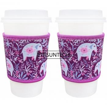 Manchons isolants réutilisables en néoprène pour tasses de café et thé, 4mm d'épaisseur, résistants à la chaleur, 12oz-24oz, pack de 2