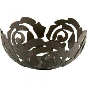 Alessi La Rosa, Obstschale aus Edelstahl, epoxidharzlackiert, Platinum White