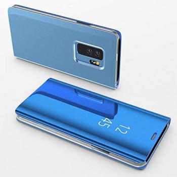 Coque Rabat Miroir Bleu Phonillico® pour Samsung Galaxy A20E - Protection Optimale
