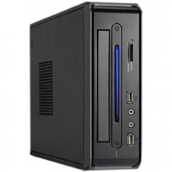 Linkworld Computer Case Slim PC-Gehäuse Mini ITX schwarz