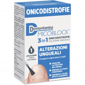 Dermovitamina MicoBlock 3 in 1 Onychodystrophien Lösung für Nagelveränderungen 7 ml