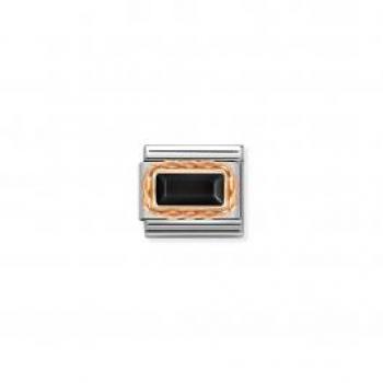 Nomination Black Agate Baguette Charm