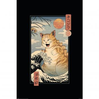 Poster Catzilla Ukiyoe di Vincent Trinidad (61 x 91,5 cm)