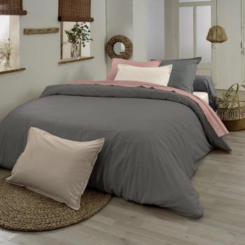 Housse de couette en coton biologique AUTHENTIQUE BRONZE gris 240x220 cm