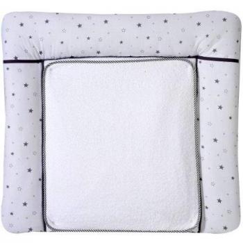 Schardt 136090000 1/679 Wickelauflage Sternchen grau, mit abnehmbarem Frottebezug, 80 x 75 cm - mit Applikation