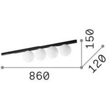 Binomio 4 Light Globe Ceiling Light White
