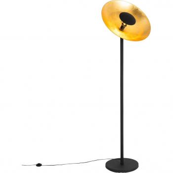 Lampadaire industriel noir avec intérieur doré 60 cm - Magnax