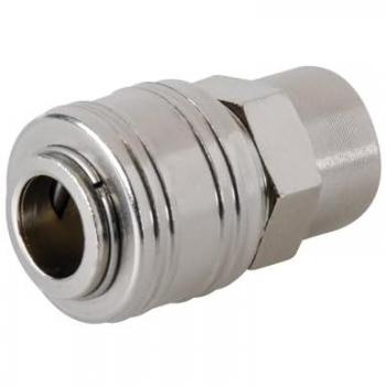 Raccord rapide européen fileté BSP 1/4 pour tuyau pneumatique - Silverline 238184