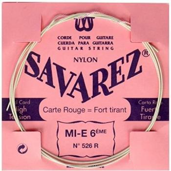 Savarez 526R Red Card High Tension Nylon Wound 6th String for Classical Guitar
