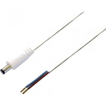 BKL Electronic Niedervolt-Anschlusskabel 5.5mm, 2.5m, Schwarz/Weiß mit offenen Kabelenden