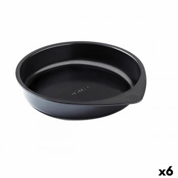 Pyrex Magic Runde Backform Schwarz Metall 20 cm 6 Stück