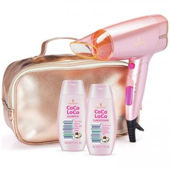 Lee Stafford CoCo LoCo Small Compact Travel Hair Blow Dryer | Mini Portable Lightweight Professional Hairdryer