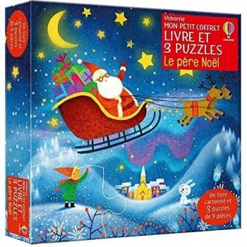 Le père Noël - Mon petit coffret Livre et 3 puzzles