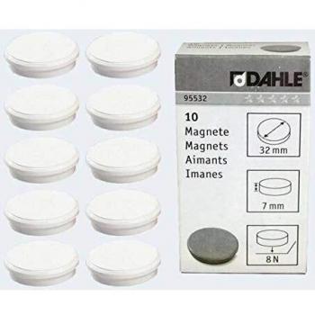 Dahle 152253 Magneti per Lavagne da 32 mm, Confezione da 10 Pezzi