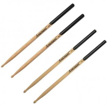 Durable Walnut Wood 5A 7A Jazz Drumsticks with Black Handle - 1 Pair