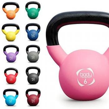 Body Revolution 6KG Neoprene Coated Kettlebell - Cast Iron Free Weight Kettlebells - Home Gym Strength Training Equipment - 2kg - 24kg Range