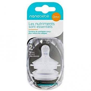 Tetinas de Silicona Lenta Beaba Nano para Bebés (2 unidades)