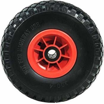 WERKA PRO - 10347 - Roue Increvable 10'' - Diam 260 x 75 mm - Alésage 25 mm - Avec Axe Central - Idéal pour diable, chariot