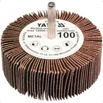Smerigliatrice Lamellare YATO YT-83373 con Disco Abrasivo Corindone 80x30x6 mm P80