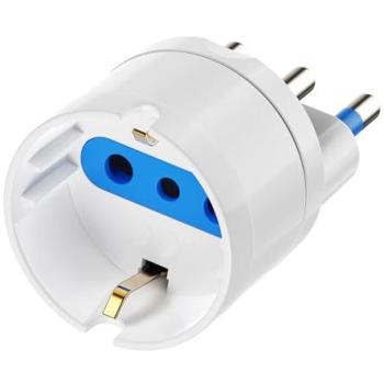 Adaptador de Viaje Ewent tipo L 16A Hembra Schuko Blanco