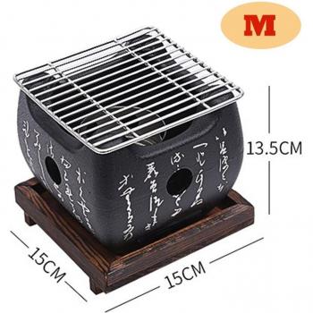 Gril BBQ japonais portable au charbon d'aluminium pour camping et pique-nique