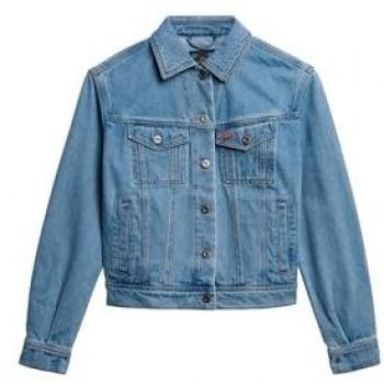 Chaqueta Vaquera Embellecida Superdry Boston Azul Vintage M Mujer