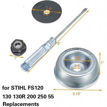 Tête de débroussailleuse en acier 6/8 pouces avec grattoir, outil de jardinage à essence pour Kits Stihl