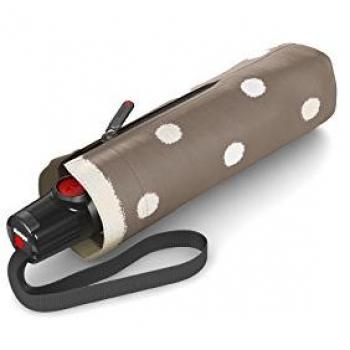 Knirps T.100 Small Duomatic Taschenschirm, Dot Art Taupe