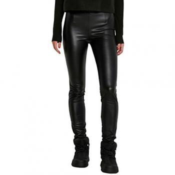Noisy May Aloha Hochbundige Skinny Leggings aus beschichtetem Material - XS - Schwarz