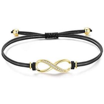 Jrêveinfini Infini Bracelet Bijoux Femme Argent 925, été Bracelet Amitié Enfant Fille, Tressé Cordon Bracelet Personnalisé, Cuir Bracelet Femme Or, Cadeau Meilleure Amie Original