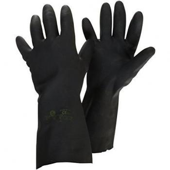 Guanti di Manutenzione Eurochem 5310 in Neoprene Nero Flockato - Confezione da 10, Resistenti ai Rischi Chimici