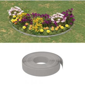 Bordure de jardin vidaXL Gris 10 m 10 cm polyéthylène