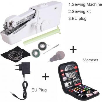 Portable Quick Stitch Mini Sewing Machine for Home Use - Cordless Electronic Fabric and Clothing Needlework