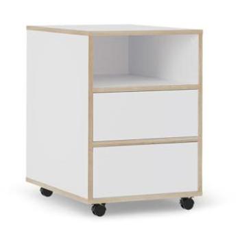Contenitore per rotoli Tetrix Bianco 42 x 55 cm con ripiani e 2 cassetti con ruote