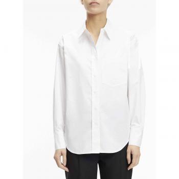 Calvin Klein Damen Hemd Relaxed Fit Weiß Größe 42 K20K205413