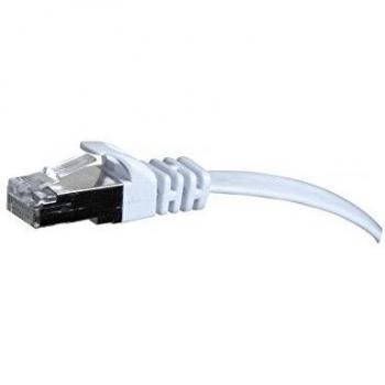 Cordon RJ45 Plat Catégorie 6 U/FTP Snagless Blanc - 10 m