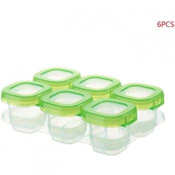 Mini contenants alimentaires en plastique pour bébé, 6 pièces, pots de congélation et rangement au congélateur
