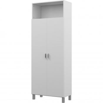Armario Multiusos Colomar Homcom 2 Puertas Blanco 188X70x35 Cm