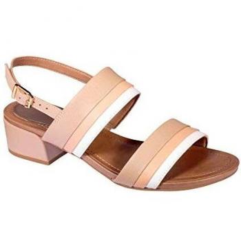 Sandalo Donna Scholl® Stephanie in Pelle con Plantare Gelactiv® Colore Taupe/Rosa/Bianco Misura 40