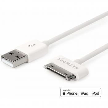 Networx 30 Pin Kabel, USB auf 30 Pin, 1 Meter, weiß