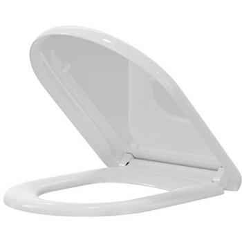 D-Shaped 360mm Soft Close Toilet Seat - White Plastic
