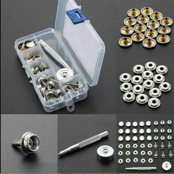 Metal Snap Fastener Tool Kit for Wool Coats, Jackets, Backpacks, Cotton Padded Clothes, Canvas Covers, and Furniture Tents