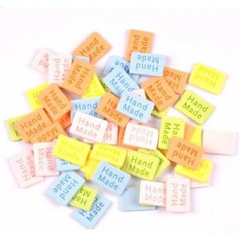 20Pcs Handmade Embossed Clothing Labels for Garment Sewing Accessories, 14x20mm, cp2773