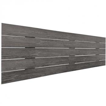 Cabecero de Madera Reciclada DM Estilo Palet Horizontal con Herrajes Incluidos (135cm, Ceniza Madera) - Dhome