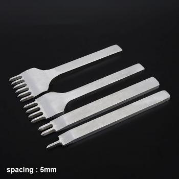Metal Leather Chisel Hole Punch Stitching Tool Set - Diamond Pricking Iron for Leather Craft (3/4/5/6mm)